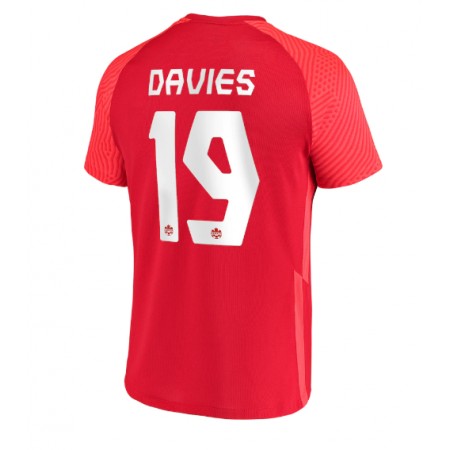 Kanada Alphonso Davies 19 Matchtröjor Hemma Fotbollströja VM 2022